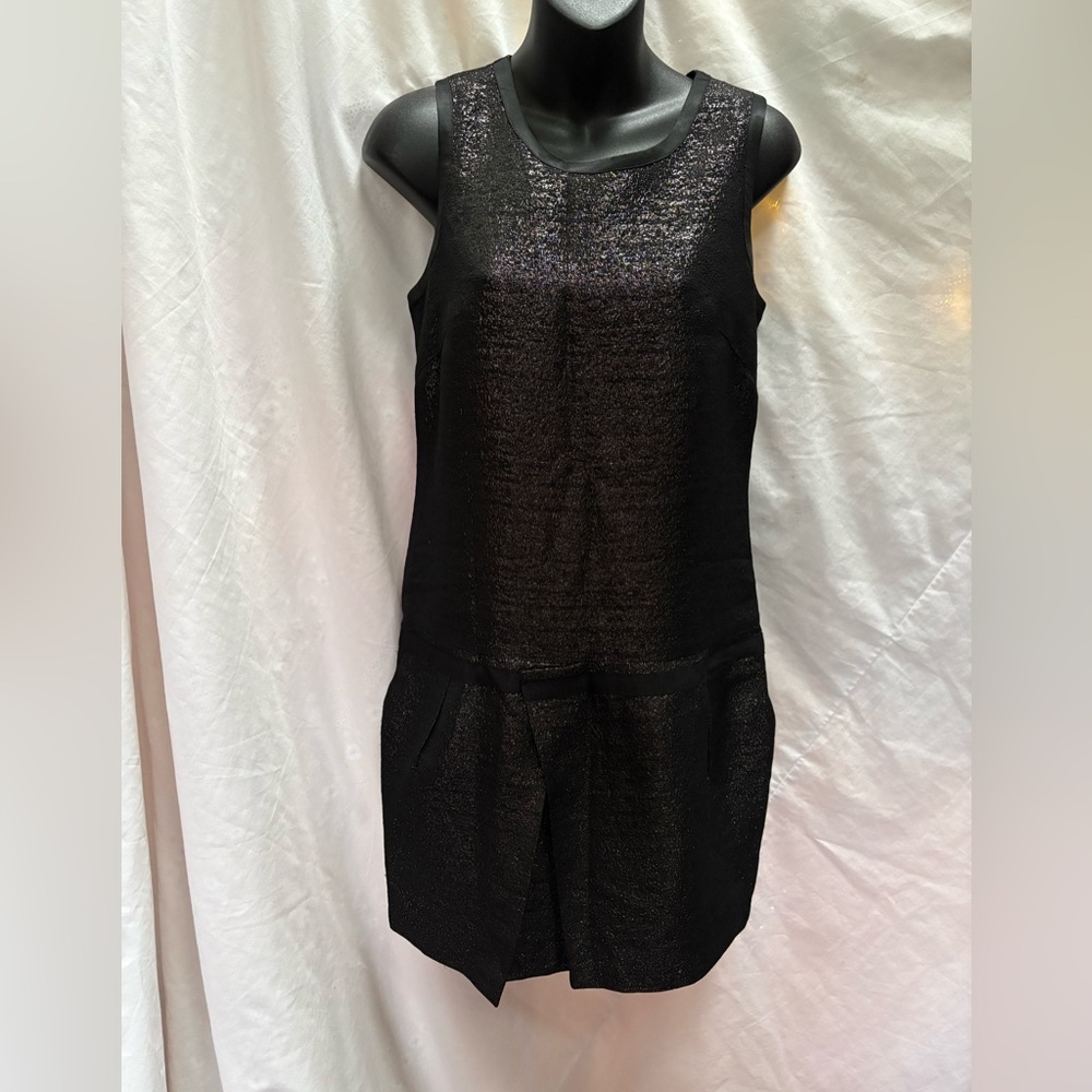 Helmut Lang Black Textured Dress size 6